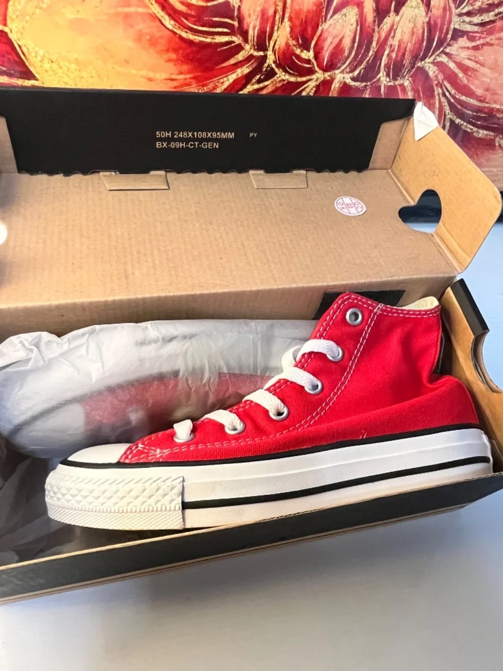 New in Box Red Converse All Star Size 13Y